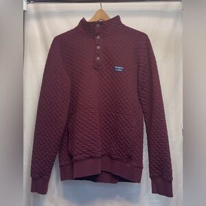 L.L.Bean Maroon Quilted Pullover